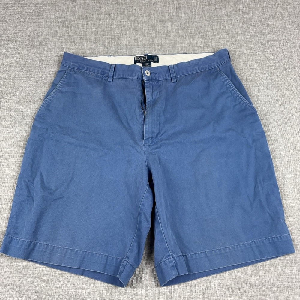 Polo Ralph Lauren Prospect Shorts Mens 38 Blue Cotton Classic Chino 9 Inseam‎